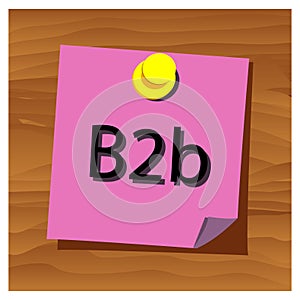 Reminder paper word B2b vector. Vector Illustration.