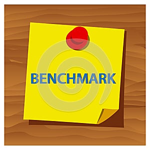 Reminder paper word Benchmark vector. Vector Illustration.