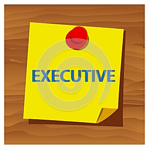 Reminder paper word executive vector. Vector Illustration.