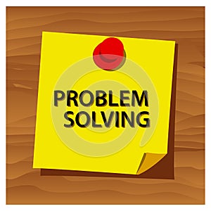 Reminder paper word problem solving vector. Vector Illustration.