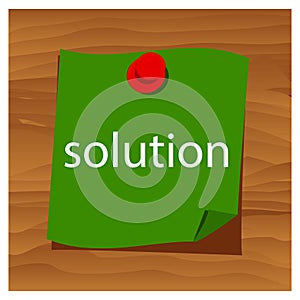 Reminder paper word solution vector. Vector Illustration.