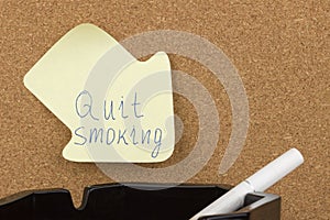 Reminder sticky note quit smoking