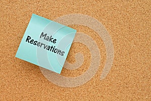 Reminder to make reservations photo