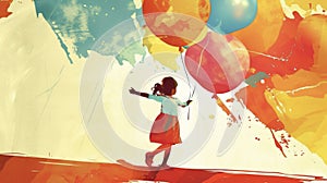Reminisce about the carefree days of childhood with these abstract backgrounds a fitting tribute to Childrens Day photo