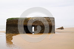 Remnant of German bunker blockhouse blockhaus of the second world war photo