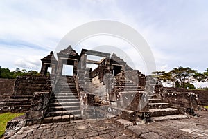 Remnant of Ratu Boko palace in Yogyakarta, Indonesia