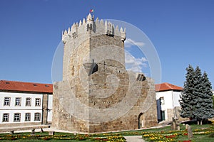 Remnants of the ancient keep of the Castle of Chaves, Portugal