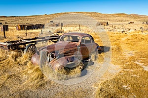 The remnants of the Bodie Ghost Town