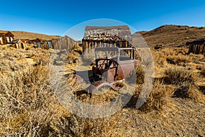 The remnants of the Bodie Ghost Town