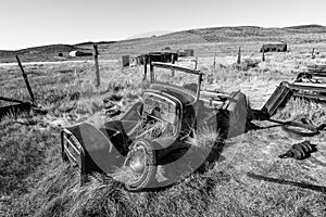 The remnants of the Bodie Ghost Town