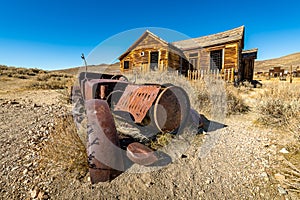 The remnants of the Bodie Ghost Town