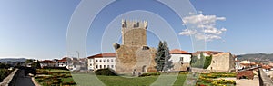 Remnants of the Castle of Chaves with the ancient keep, Portugal