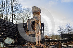 the remains of the estate after the fire photo