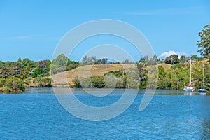 Remnants of Kororipo pa fortress at Kerikeri in New Zealand