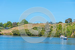 Remnants of Kororipo pa fortress at Kerikeri in New Zealand