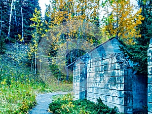 Remnants of an old coal mining town. Lower Bankhead,Banff National Park,Alberta,Canada