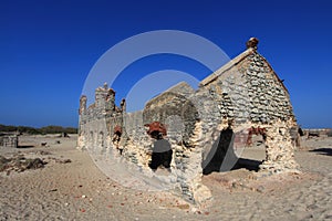 Remnants of the old Dhanushkodi city buildings.