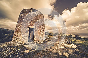 Remnants of an old windmill in Asko