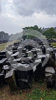 Remnants of the Prambanan temple stone civilization