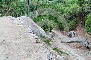 Remnants of a village of indigenous Kogi people