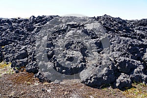 The remnants of the volcanic eruptions near Krafla Lava Field, Myvatn, Iceland