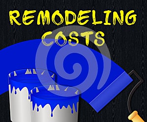 Remodeling Costs Displays House Remodeler 3d Illustration