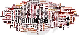Remorse word cloud
