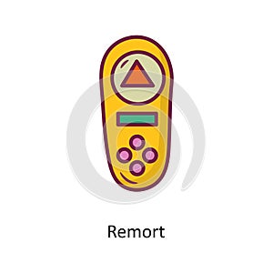 Remort vector Fill outline Icon Design illustration. Gaming Symbol on White background EPS 10 File