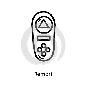 Remort vector outline Icon Design illustration. Gaming Symbol on White background EPS 10 File