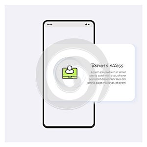 Remote access line icon or button