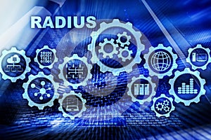 Remote Authentication in Dial In User Service. Telecommunications Networks Concept.
