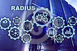 Remote Authentication in Dial In User Service. Telecommunications Networks Concept.