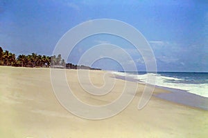 A remote beach in the Ada region of Ghana, West Africa c.1959