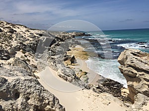 Remote beach in South Africa