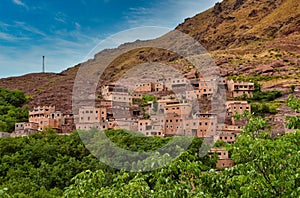 Remote Berber village in the Atlas mountain in Morocco