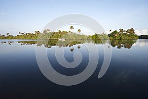 Remote Brazilian River Calm Reflection