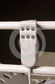 Remote control button of patient bed in the hospital.