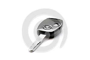 Remote control car key on white background