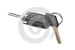 Remote control car keys isolated on white