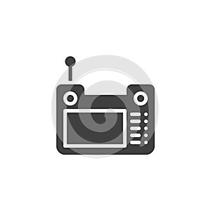 Remote control with display and antenna vector icon