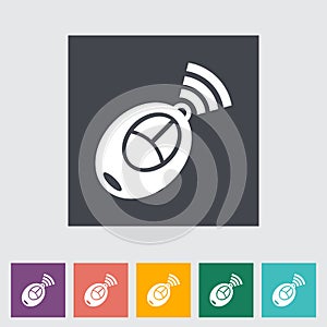 Remote control flat icon
