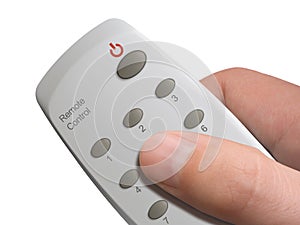 Remote control in hand