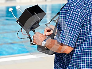 Remote control of helicopter drone