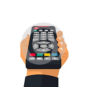 Remote control holding in hand