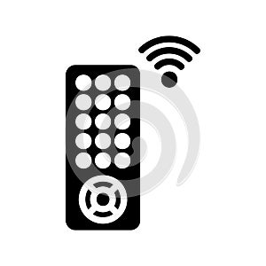 Remote Control icon in solid style about internet of things for any projects