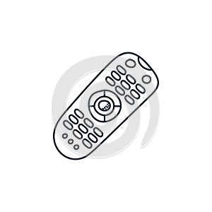 remote control icon vector from music concept. Thin line illustration of remote control editable stroke. remote control linear