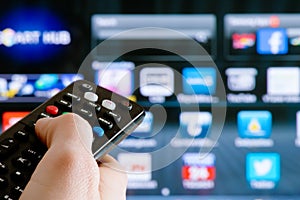 Remote control interacting with smart television