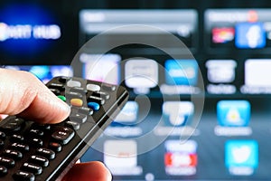 Remote control interacting with smart television