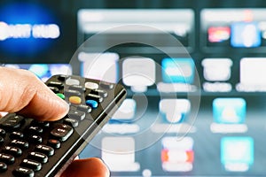 Remote control interacting with smart television