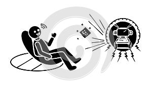 Remote Control Technology, Drone Interaction, Smart Device, vector design Generative AI